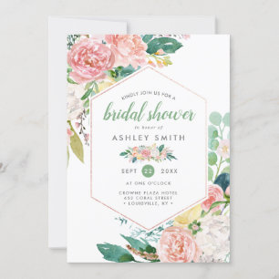 Invitation Pastel Printemps Fête de Mariage Moderne avec Ca