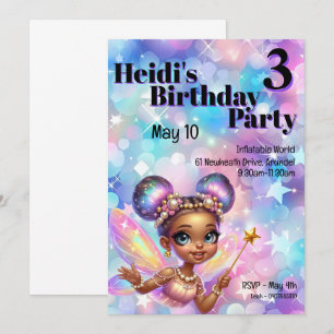 Invitation Pastel Purple Fairy Magique Anniversaire