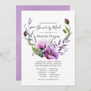 Invitation Pastel Purple Poppy Baby ou Fête des mariées par c
