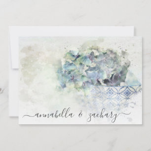 Invitation *~* Pastel QR AR26 Fleurs PHOTO MARIAGE RSVP