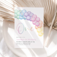 Pastel Rainbow Balloon Garland 1er anniversaire
