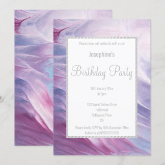 INVITATION PASTEL RAINBOW LAVÉ CLOUDS ANNIVERSAIRE