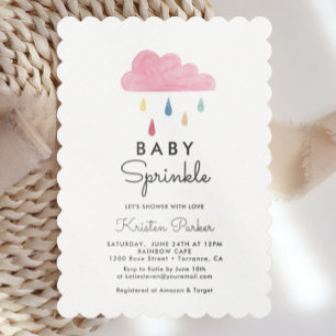 Invitation Pastel Raindrops Baby shower d'arrosage pour bébés