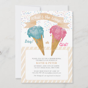 Invitation Pastel Retro Glace Cream Genre Revevela Party