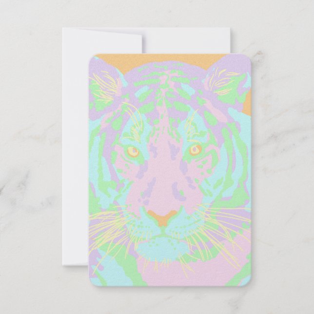 Invitation Pastel Tiger (Devant)