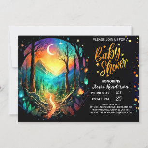 Invitation Pastel Timber Adventure Attend le Baby shower