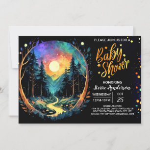 Invitation Pastel Timber Adventure Attend le Baby shower