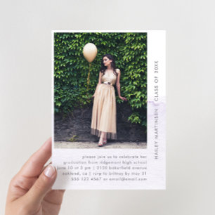 Invitation Pastel trempé Une fête de graduation photo