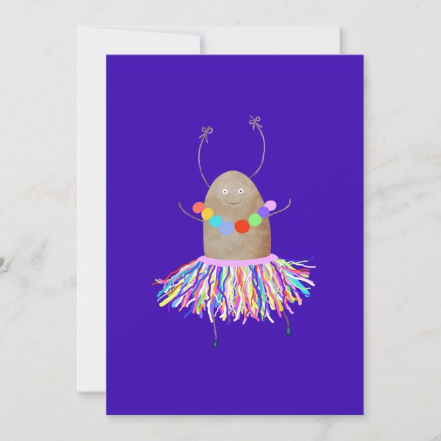 Invitation Patate qui danse drôlement (Devant)