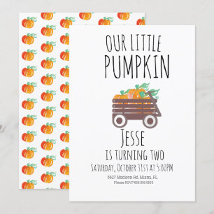 Invitation Patch de citrouilles Wagon de citrouilles d'Hallow