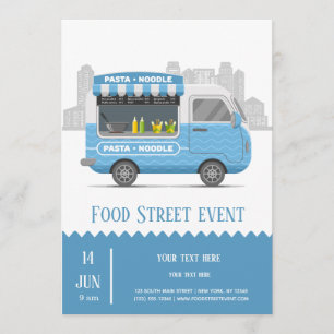 Invitation Pâte de rue pour camion de nourriture