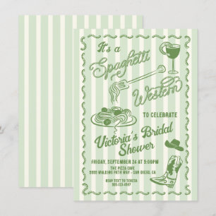Invitation Pâtes de cow-boy italien de Western Spaghetti dess
