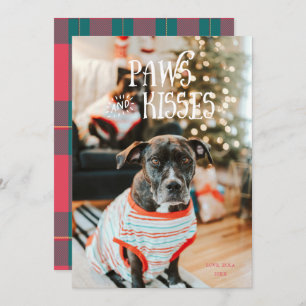 Invitation Pâtes et baisers Silly Pet Photo Holiday Card