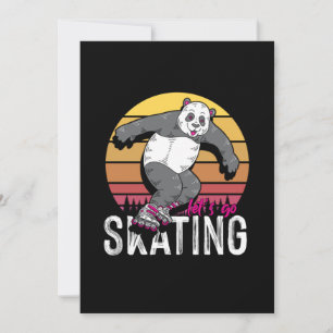 Invitation Patinage Panda Patinage Inline Rollerblading