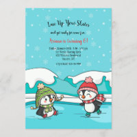 Patinage sur glace Pingouins fête d'anniversaire