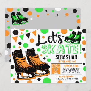 Invitation Patinage sur glace pour les garçons