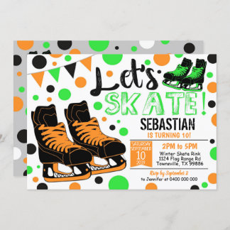 Invitation Patinage sur glace pour les garçons