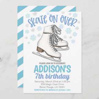 Invitation Patinage sur la glace Patinage Anniversaire
