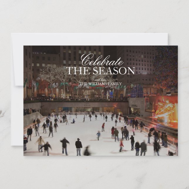 Invitation Patinoire des Fêtes de Rockefeller Center (Devant)