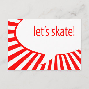Invitation patinons ! bulle de la parole de bande dessinée