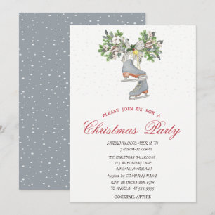 Invitation Patins à glace Noël Fête de