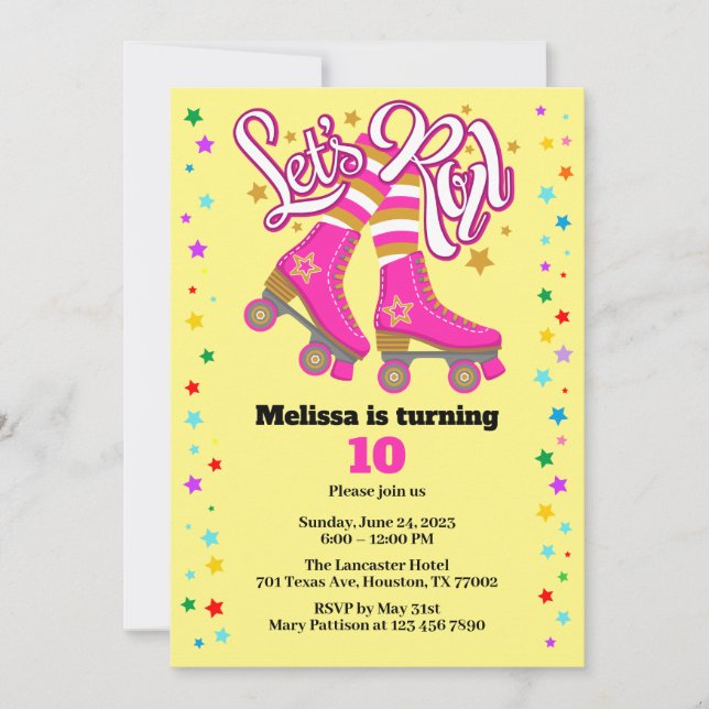 Invitation Patins à rouleaux, quel que soit l'âge (Devant)