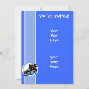Invitation Patins de hockey ; Bleu