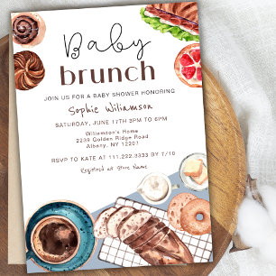 Invitation Pâtisserie de brunch pour bébé Petit-déjeuner Baby