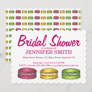 Invitation Pâtisserie française Macaron Cookies Baby shower n