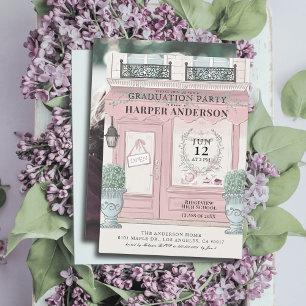 Invitation Pâtisserie Paris Pink Photo