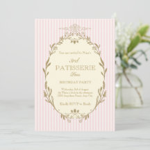 Pâtisserie Parisienne Française Style Vintage Rose