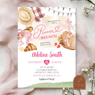 Invitation Pâtisserie Pique-nique Pink Summer Fête des mariée