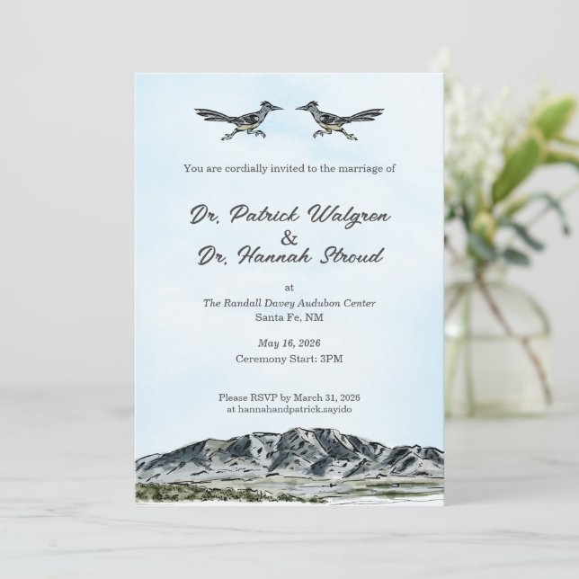 Invitation Patrick and Hannah Wedding (Debout devant)