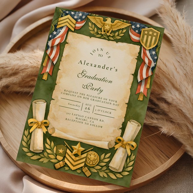Invitation Patriotic Military Graduation Party (Créateur téléchargé)