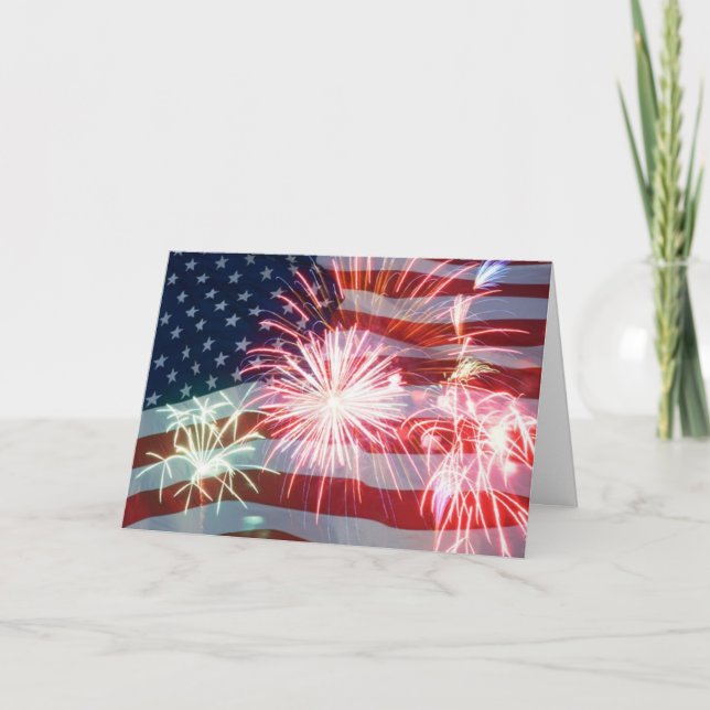 Invitation PATRIOTIC/PRETTY "4e OF JULY PARTY Invite" (Devant)