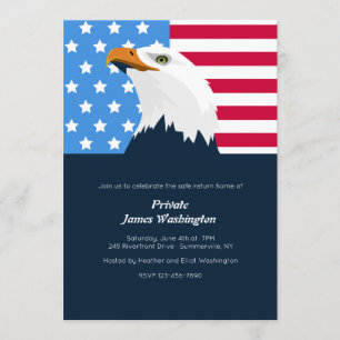 Invitation patriotique chauve d'Eagle