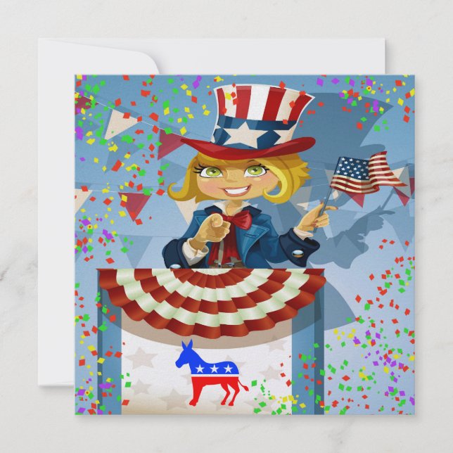 Invitation patriotique démocrate - srf (Devant)