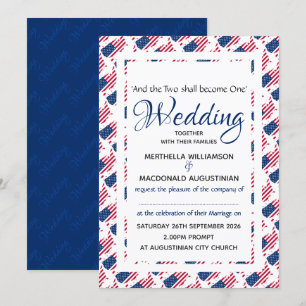 Invitation Patriotique  Écriture personnalisée FLAG USA  Amér