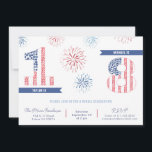 Invitation Patriotique Firecracker Kids Joint Anniversaire<br><div class="desc">Ce design de fête d'anniversaire est parfait pour un anniversaire d'été,  surtout autour d'un week-end de vacances par exemple le 4 juillet. Tous les éléments d'aquarelle peints à la main par moi avant d'être scannés sous forme numérique.</div>
