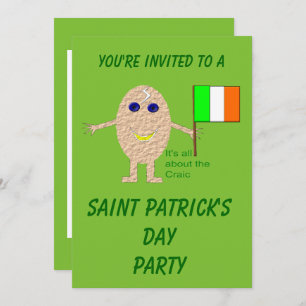 Invitation Patriotique Irish Egg Party personnalisable