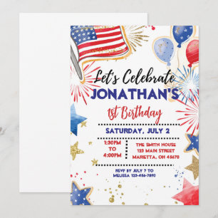 Invitation Patriotique Patriotique Anniversaire, É