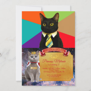 Invitation Patron de chat en cravate