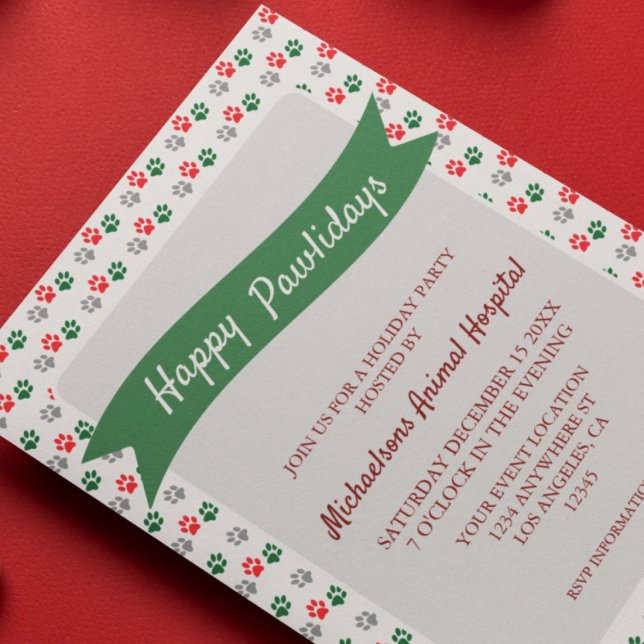 Invitation Patte de Noël (Créateur téléchargé)