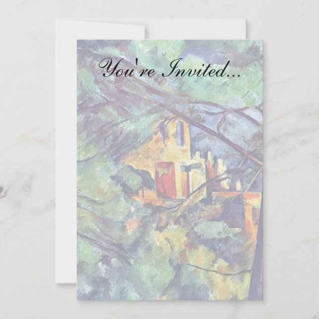 Invitation Paul Cézanne - Château Noir Le Manoir Noir (Devant)