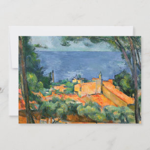 Invitation Paul Cezanne - Estaque aux toits rouges