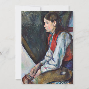 Invitation Paul Cezanne - Garçon au gilet rouge