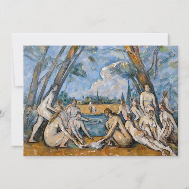 Invitation Paul Cezanne - Les Grandes Baigneuses (Devant)