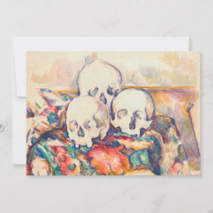 Invitation Paul Cezanne - Les Trois Crânes Aquarelle