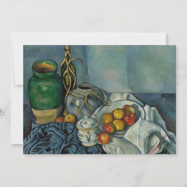 Invitation Paul Cezanne - Nature morte avec des pommes (Devant)