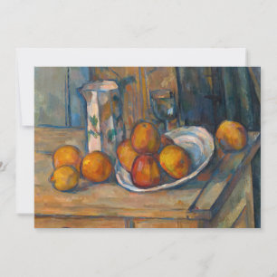 Invitation Paul Cezanne - Nature morte avec pot à lait et fru